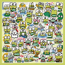 60pcs Keroppi Stickers Cute Frog Graffiti Expression Sanrio Stickers Kawaii  Sticker Pack Laptop Skin Waterproof Phone Case Kids - AliExpress