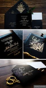 Black And Gold Acrylic Wedding Invitations Gold Calla Lilly Black Acrylic Wedding Invitation By Penn Paperie B Acrylic Wedding Invitations Classy Wedding Invitations Elegant Wedding Invitations Classy