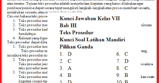 Soal Hots Teks Prosedur Bahasa Indonesia Kelas 7 Tahun 2018 2019 Beserta Kunci Jawaban Info Pendidikan Terbaru
