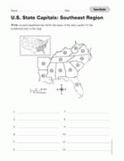 Kade mclemore states ansd capitals. Geography Quiz Southeast U S State Capitals Printable 3rd 8th Grade Teachervision