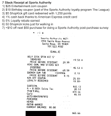 We did not find results for: Our Best One Yet A 7 Stack Receipt At Sports Authority American Express Credit Card Sports Authority Receipt