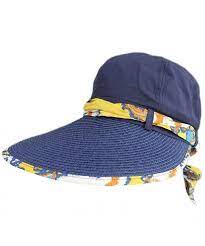 Women Summer Beach Big Brim Straw Cotton Top Ribbon Travel Folding Hat Cap Visor Navy Cs12difctz9 Hats Summer Beach Hats For Women