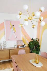 Ceiling medallions as classic architectural accents. Laura S Dining Room Tour Before After A Beautiful Mess