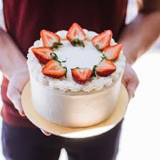 Evenly divide the batter between the three pans. Strawberry Shortcake