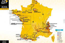 Mis à jour le 5 juin 2018 à 15h36. Tour De France 2018 Le Parcours Etape Par Etape