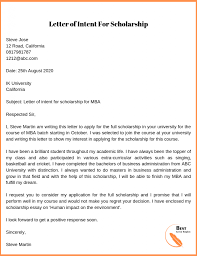 A scholarship resume template that will get you the money. Letter Of Intent For Scholarship Template Format Sample Example