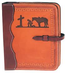 Western Style Personalized Tooled Leather Bible Cover Leather Bible Leather Bible Cover Leather Book Covers