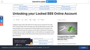 From paying bills online to depositing checks, everything is easier with an online account. How To Unlock Sss Login And Support