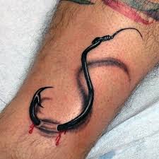 3d Tattoo Hook Tattoo Fishing Hook Tattoo Hook Tattoos Tattoos For Guys