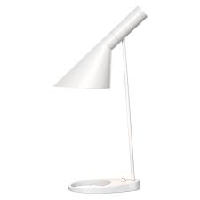 The aj table lamp is on the same principles as the aj floor, but due to the useability as a working desk lamp the shade has been expanded. Louis Poulsen Louis Poulsen Aj Table Lamp White