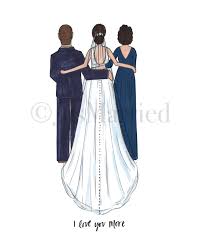 If you're struggling to come up with the perfect groom's your wedding gift is probably the most critical gift choice of your life so far; Weddings Hand Drawn Parent Daughter Unique Wedding Gift For Best Friend Bride Custom Wedding Portrait Groom Wedding Shower Portraits Frames