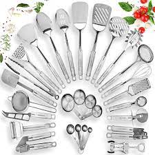 4.4 out of 5 stars 279. Home Hero Stainless Steel Nonstick Kitchen Utensil Cookware Set 29 Cooking Ute In 2021 Stainless Steel Kitchen Utensils Stainless Steel Utensils Cooking Utensils Set
