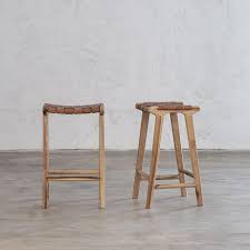 maland woven leather bar stool