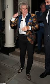 Maybe you would like to learn more about one of these? Rod Stewart Cuts A Neat Figure In A Navy Embellished Blazer For A Night Out At The Arts Club