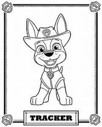 Marshall, rubble, chase, rocky, zuma, skye, everest, cali, kapitän turbo, tracker und perrobot sind bereit, im notfall zu helfen, der in der stadt ausgelöst wurde und der gelöst. Tracker Paw Patrol Coloring Page