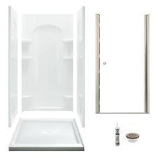Rated 4 out of 5 stars. Sterling Ensemble White 5 Piece Alcove Shower Kit Common 34 In X 42 In Actual 34 In X 42 In In The Shower Stalls Enclosures Department At Lowes Com