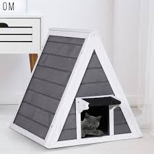 15 amazonbasics collapsible cat house. Pawhut Solid Cat House With 2 Doors To Condo Constructed Of Natural Fir Wood And Waterproof Paint Indoor Outdoor On Sale Overstock 30570037