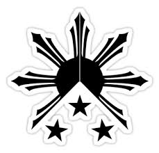 Black And White Filipino Flag Tattoo Tribal Philippines Filipino Sun And Stars Flag Stickers By Airealapparel Redbubble Filipino Tattoos Filipino Tribal Filipino Tribal Tattoos