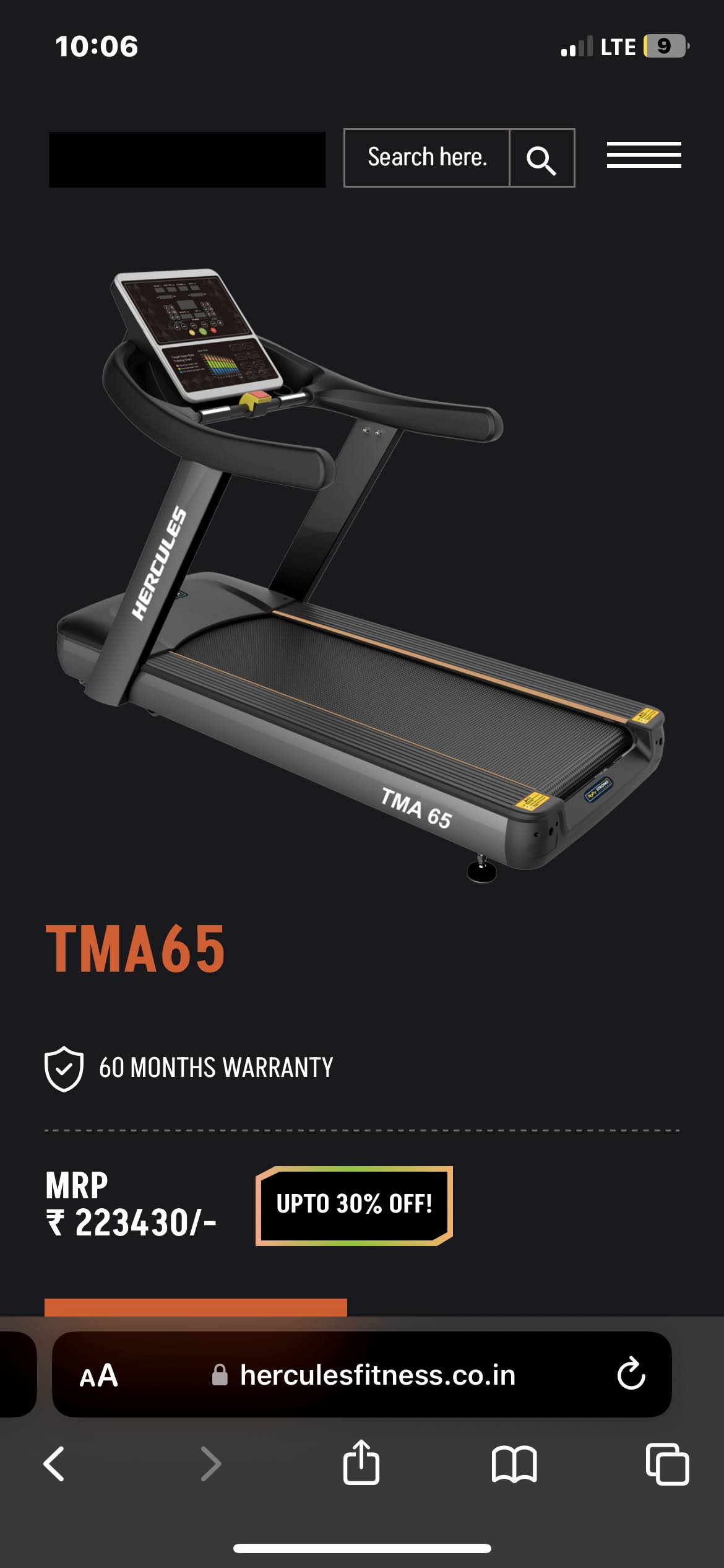 Hercules fitness tma65 product image