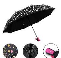 Color Changing Umbrella When Wet Color Changing Umbrella With Polka Dots -  Automatic Open/Close Windproof Design Water Table Umbrella
