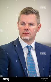 Larbert, Falkirk, UK. 20th Mar, 2019. Pictured: (left) Maureen Maxwell and  (right) Derek Mackay Derek Mackay, Cabinet Secretary for Finance, Economy  and Fair Work visits a social enterprise to comment