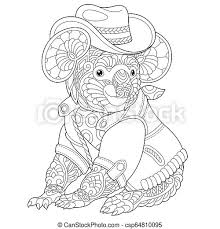 The koala is well suited to life in the trees, their diet consists mostly eucalypt leaves. Koala Bear Coloring Page Coloring Page Coloring Book Anti Stress Colouring Picture With Koala Bear Freehand Sketch Canstock