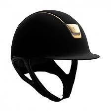 Samshield Black Horse Riding Hat With Gold Trim