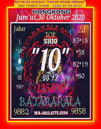 Prediksi Hongkong 30 Oktober 2020 Prediksi Angka Main