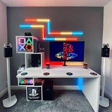 Pin By Jonas Kuo On Gaming Pc Setups Small Game Rooms Playstation Room Gamer Room Decor