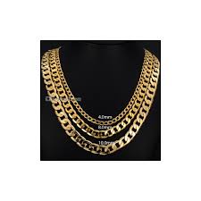 Mens Necklace Gold Filled Curb Cuban Link Gold Chain