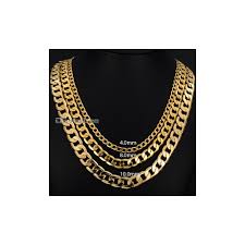 Mens Necklace Gold Filled Curb Cuban Link Gold Chain