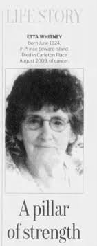 Remembering Etta Whitney Carleton Place