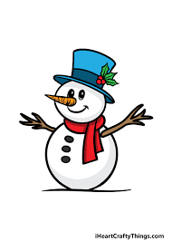 Cartoon Snowman Drawing - How To Draw A Cartoon Snowman Step By Step