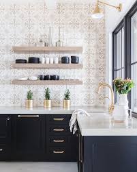 Kitchen With Open Shelving And Black Cabinets By Nicole Davis Kitchen Design Home Decor Kitchen Interior Design Kitchen