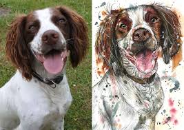 Custom pet portrait painting from photo. Commissions Tori Ratcliffe Art