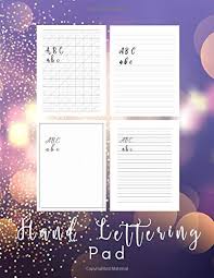 After you've collected all of your supplies, you will be go to your computer, open up your favorite web browser and search for 'cursive writing practice. Hand Lettering Pad 160 Sheets Calligraphy And Modern Brush Lettering Paper Practice For Adults 160 Worksheets With Slanted Angle Dot Grid Cursive And Handwriting Practice Pages Bokeh Glitter Buy Online In
