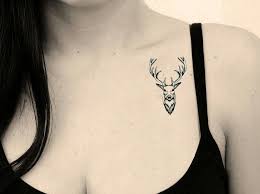 Pin By Monika Androsch On Tattoos Small Animal Tattoos Collar Bone Tattoo Deer Head Tattoo