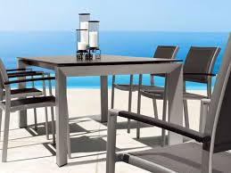 Mondecasa Rhodes Outdoor Table Aluminum Tabletop Extendable Indoor Outdoor Furniture Dining Table Outdoor Furniture