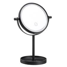 360 Rotatable Led Makeup Mirror With Touch Control 14 Led Light Makeup Standup Mirror With Sensor Switch 3 Colors Walmart Canada