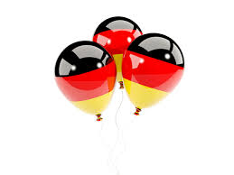 Three balloons. Illustration of flag of Germany