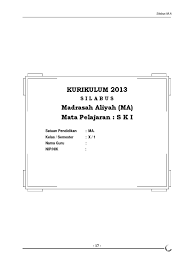 Contoh latihan soal uas / ulangan akhir semester 1 (ganjil) kelas x, xi, xii ma mapel fiqih dan kunci jawaban. Silabus Fiqih Ma Kelas Xi Kurikulum 2013 Doc Ilmusosial Id