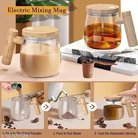 Rolexexplorer Self Stirring Mug,Electric Mixing Cup Self Stirring Coffee Mug High Borosilicate Glass Mixing Coffee