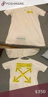 Off White Caution Tape Tee Tape Tee Tees Off White