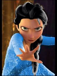 Elsa With Black Hair And A Dark Blue Dress Alternative Disney Princesses Alternative Disney Disney Girls