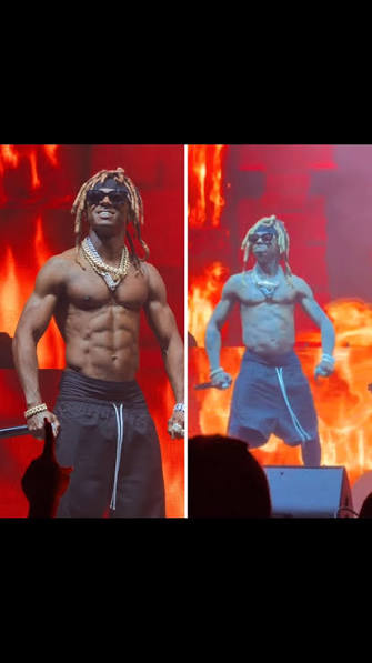 Lil Wayne is going viral after hitting the stage looking built at 43 years  old. 💪🏾🔥