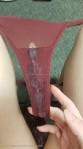 Purple worn thong on sexy ass | My Pussy Discharge