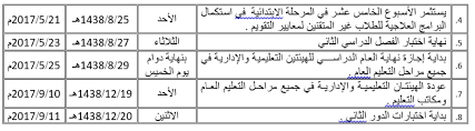 هنا تفاصيل التقويم الدراسي الجديد المدينة