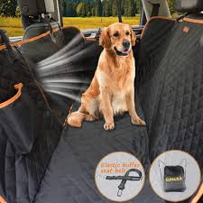 Suukaa Durable 900d Oxford Cloth Dog Seat Cover For Back Seat Middle Zipper Visual Mesh Window Door Pro Dog Seat Covers Dog Hammock For Car Pet Car Seat Covers