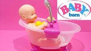 Baby Born Doll Lovely Doll Bath Tub Set Water Shower For Kids Worldwide Youtube