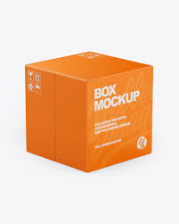 Paper Box Mockup In Box Mockups On Yellow Images Object Mockups